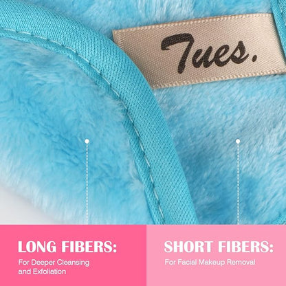 Orighty Makeup Remover Cloths 7-Day Set, Premium & Reusable Makeup Remover Pads, Erase Make-up With Just Water, Make-up Set For Eyes, Lips, Foundation and more, Ideal Choice For Women (Rainbow)