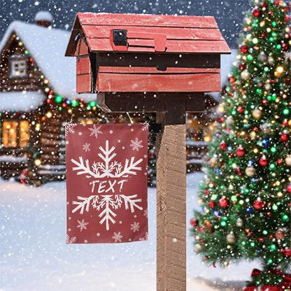 Custom Christmas Garden Flag for Outdoor Personalized Christmas Yard Flags Decor Customized Flag Add Your Own Picture/Text House Lawn Banner Double Sided Home Wall Decoration 12.5x18 28x40