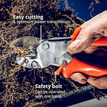 Original LÖWE Professional Anvil Pruner Garden Tools 1.104 | Robust & Sharp Hedge Trimmer | Use As Pruners, Garden Shears, Heavy Duty Handheld, Pruning Shears for Gardening | Made in Germany