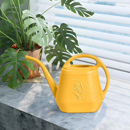 Plastic Watering Can - for Home Plant Garden - 1/2 Gallon - Orange