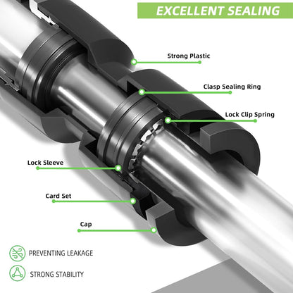 6 Pack 1/2'' to 1/4'' Drip Irrigation Fittings, Push-to-Connect 3 Way Drip Irrigation Part Barbed Tee Connectors, Anti-leak Locked Splitter Fitting for 1/2" Irrigation Tubing (0.6''-0.67''OD)