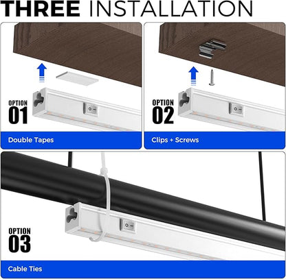 Barrina Grow Lights for Indoor Plants, Full Spectrum Sunlight, 2ft 40W (4 x 10W, 250W Equivalent), LED Grow Light Bulbs, T5 Grow Lights, Plug and Play, Pinkish White, 4-Pack