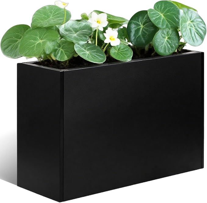 Adjustable Metal Planter Box 38” x 12” x 30”, Steel Garden Box with Smart Drainage, Heavy-Duty Plant Container Powder-Coated Steel - Perfect for Garden, Patio & Balcony Decor