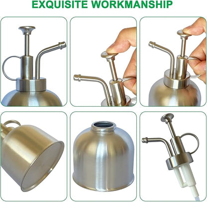 Stainless Steel Plant Sprayer, Small Watering Can for Indoor Potted Plants