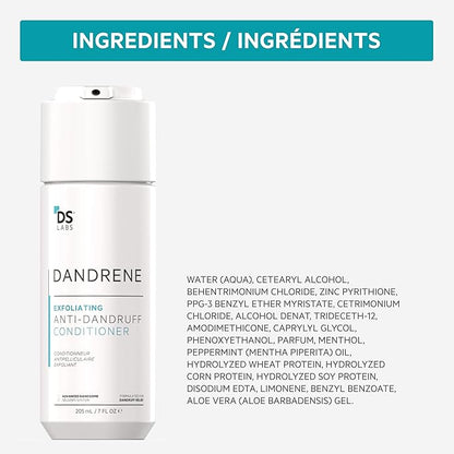 DS Labs Dandrene Dandruff Conditioner, 205mL - for Itchy, Flaky Scalp, Moisturizing Conditioner with Aloe Vera, Supports Scalp Health & Oil Control, For Seborrheic Dermatitis & Psoriasis