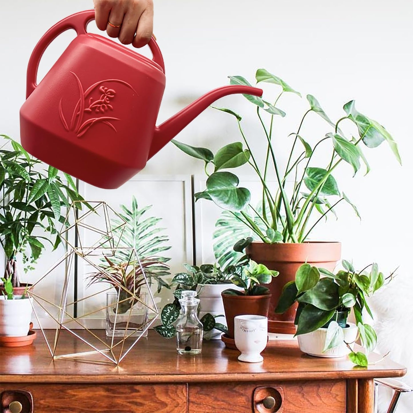 Watering Can for Indoor and Outdoor Plant - 1/2 Gallon - Wine Red