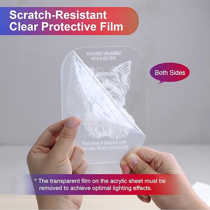 Self-Watering Plant Pot with LED Note Board & 7 Colors Pen, Led Acrylic Message Board with Plant Pot,Dog Board Night Light with Planting Pot for Room/Store/Office (No Plant&Seed)