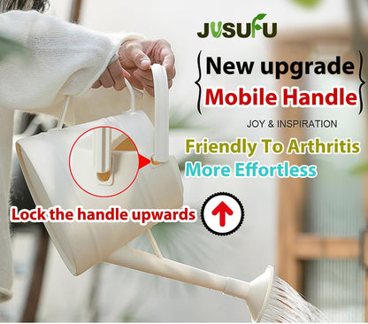 1 Gallon Watering Can for Plants, Watering Cans for Indoor&Outdoor Gardening, Water Can with Ergonomic Movable Handle (Gray)