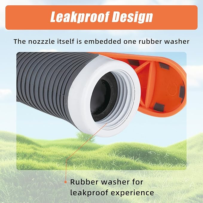 Garden Hose Nozzle Sprayer– this high heavy-duty spray nozzle offer 8 watering patterns for watering plants, lawns & gardens, washing cars, household cleaning and showering pets. (Grey Orange)