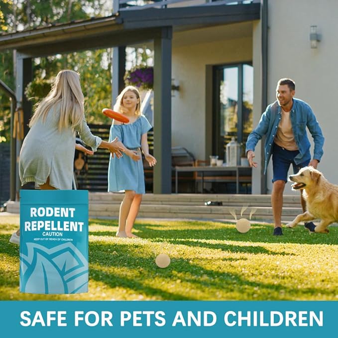 Rodent Repellent, Mouse Repellent, Mice Repellent Indoor, Rat Repellent, Mouse Deterrent for Car, Peppermint Balls for Mice, Keep Mice Out of Garage, Moth Balls for Outdoor Use-12Pcs