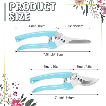 Amylove 24 Pcs Garden Flower Shears Pruning Scissors Heavy Duty Plant Scissors Garden Clippers Hand Bypass Pruner for Gardening Plants Hedge Flower Tree Cutting Miniature Bonsai Modeling(Multicolor)