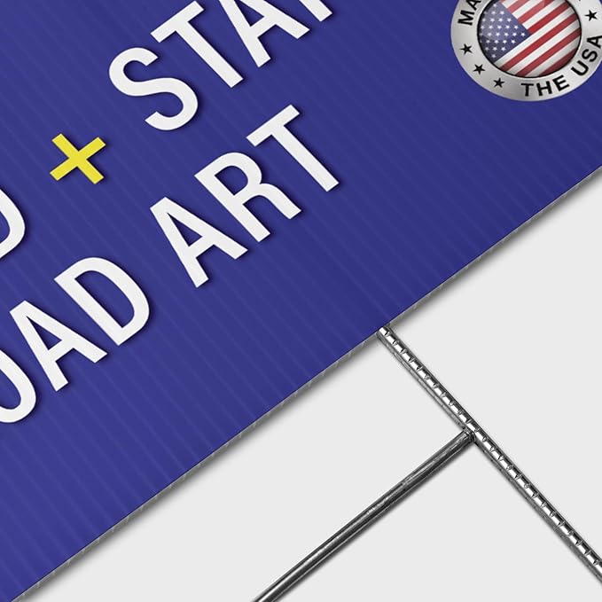 Personalized 18x24" Yard Signs, Double Sided Printing, Metal Stake Included, by Legit Fast Printing (15pk)