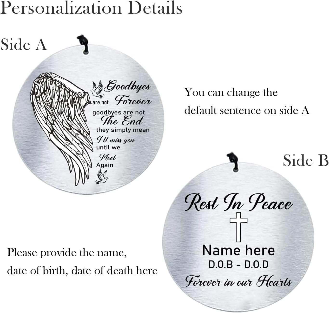 Personalized 36" Bereavement Wind Chimes for Outside, Memorial Gift in Remembrance of a Loved One, Sympathy Gift for Loss of Mother Father Husband, Garden Patio Decor