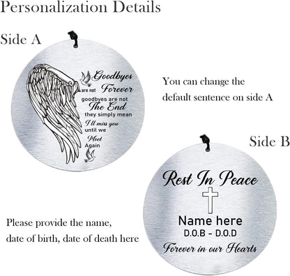 Personalized 36" Bereavement Wind Chimes for Outside, Memorial Gift in Remembrance of a Loved One, Sympathy Gift for Loss of Mother Father Husband, Garden Patio Decor