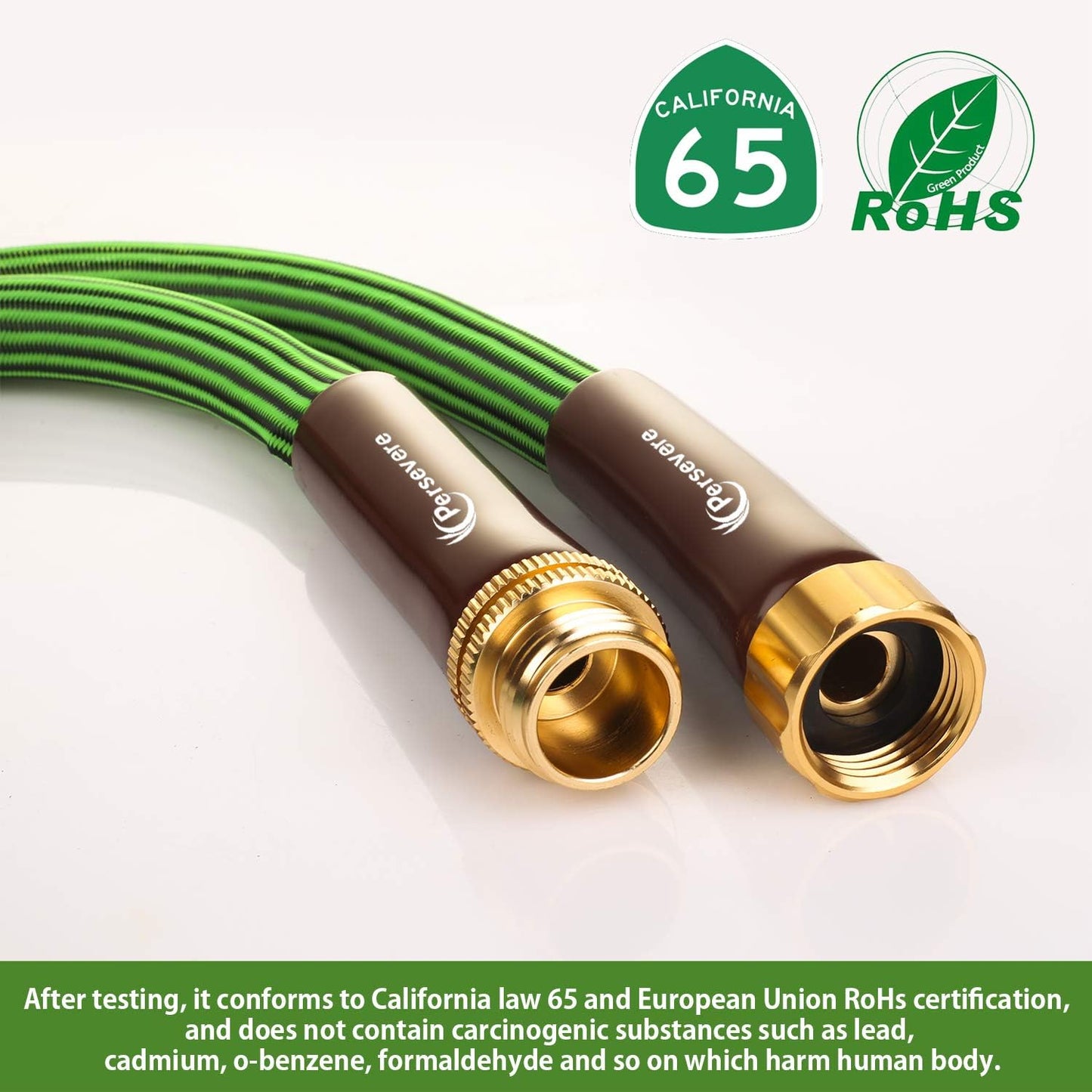 persevere Garden Hose Lightweight Water Hose Kink Free Watering Hose Soft Farm Hose for Watering Lawn, Yard, Garden, Car Washing and Home Cleaning 25, 50, 75 and 100 ft (75FT)