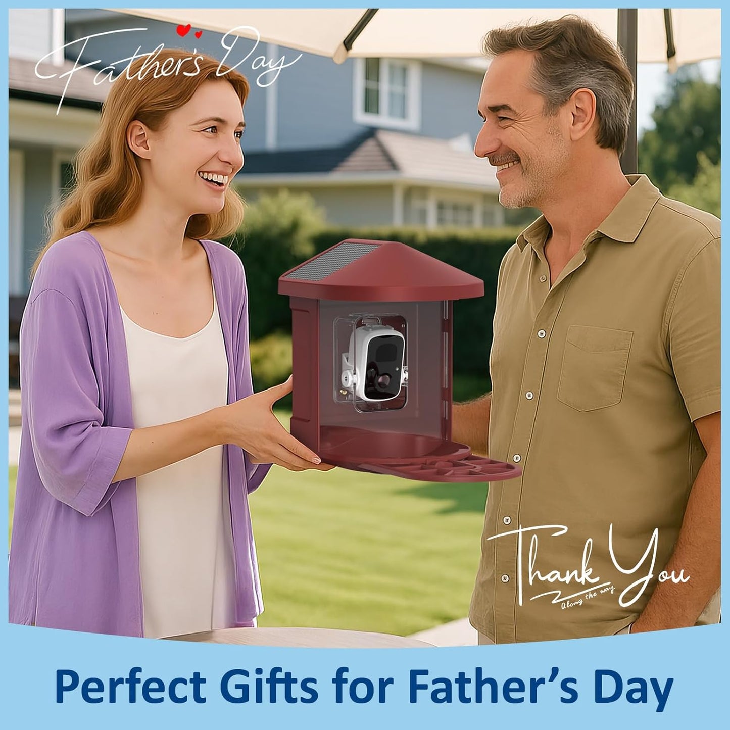 PeckCam® Bird Feeder with Camera with AI Identify 10000+ Birds Species, 3 Solar Panels, 2K Live View, Instant Arrival Alerts, Smart Bird House with Cam, Gift for Bird Lovers