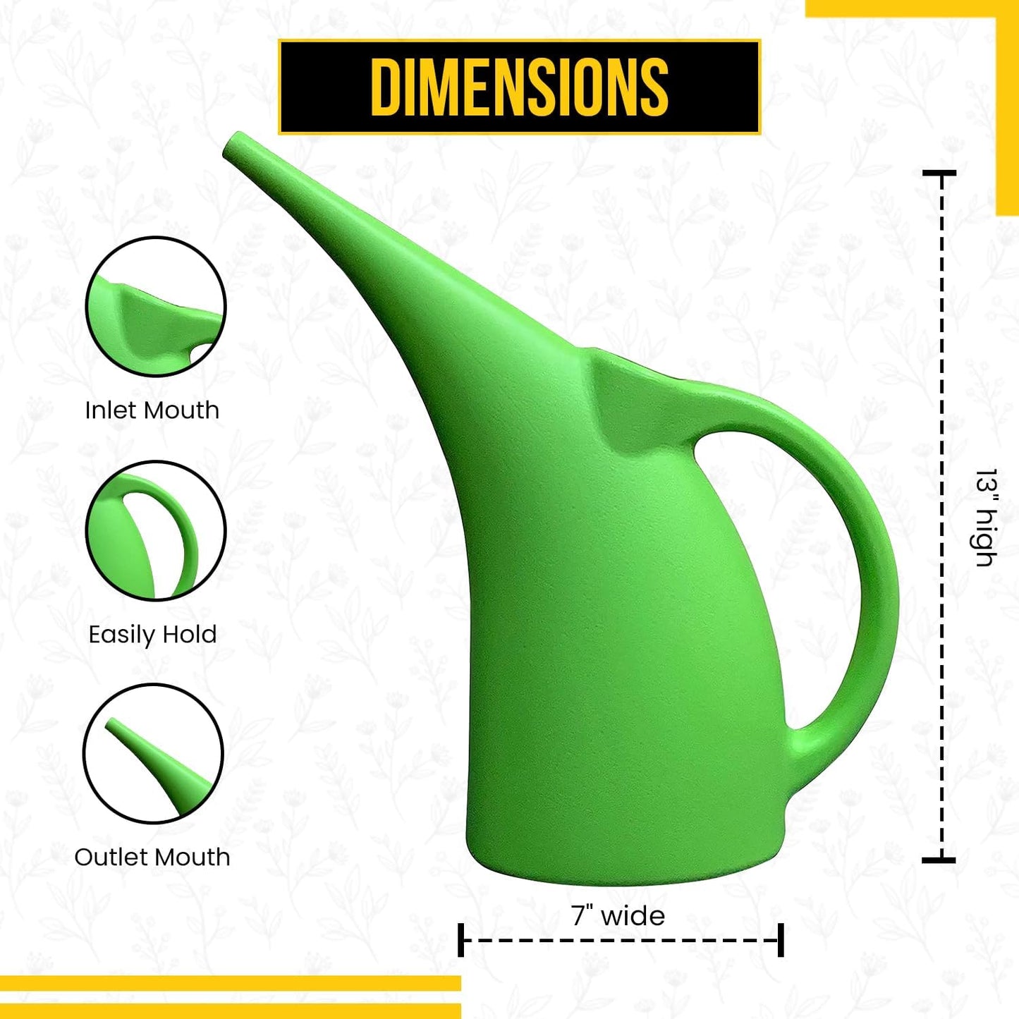 KP KOOL PRODUCTS 1/2 Gallon Green Watering Can – Small Plastic Plant Waterer for Indoor & Outdoor Use – Lightweight Garden Tool with Easy Pour Spout – Ideal for Flowers, Herbs & Lawns – 1 Pack