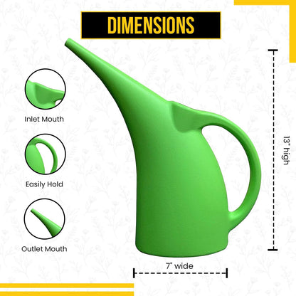 KP KOOL PRODUCTS 1/2 Gallon Green Watering Can – Small Plastic Plant Waterer for Indoor & Outdoor Use – Lightweight Garden Tool with Easy Pour Spout – Ideal for Flowers, Herbs & Lawns – 1 Pack