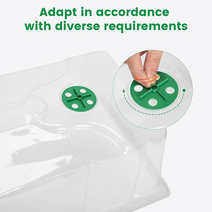 MIXC 10 Pack Humidity Dome 7" Tall Extra Strength, 1020 Growing Trays Cover, Propagation Seed Cloning Lid Vented for 10 x 20 Inch Flat Tray and Seed Starting Germination