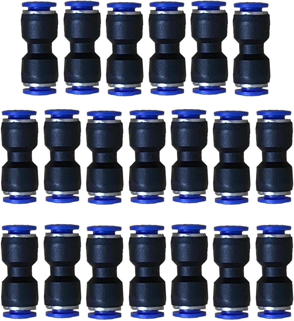 10mm OD Pneumatic quick Connector Push to Connect fittings Straight Union/Coupler (Pack of 20)