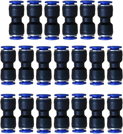 10mm OD Pneumatic quick Connector Push to Connect fittings Straight Union/Coupler (Pack of 20)