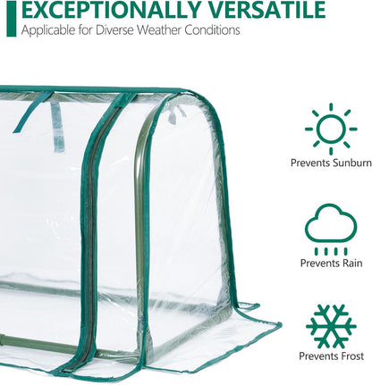 Mini Indoor Greenhouse Tabletop Garden Nursery Plant Cover Tent Humidity Domes for Home Gardening Germination and Seedling Propagation - 23x12x16.5 Inches