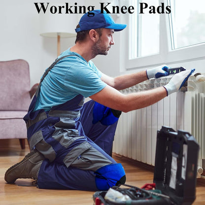 Gardening Knee Pads for Women & Men with Adjustable Non-Slip Straps — Perfect Foam Knee Pad for work, Garden, Yard, Mechanic, Womens Knee Pads for Cleaning Floors or Soft Kneeling Pads,Blue M (1 Pair)