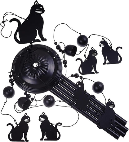 Cats Wind Chimes Outdoor, Memorial Wind Chimes, Mobile Cats Bells, Music Wind Catcher, Cat Wind Chime for Home, Tree, Yard, Patio, Garden Decoration, Festival Gifts for Mom, Xmas Gifts for Cat Lovers