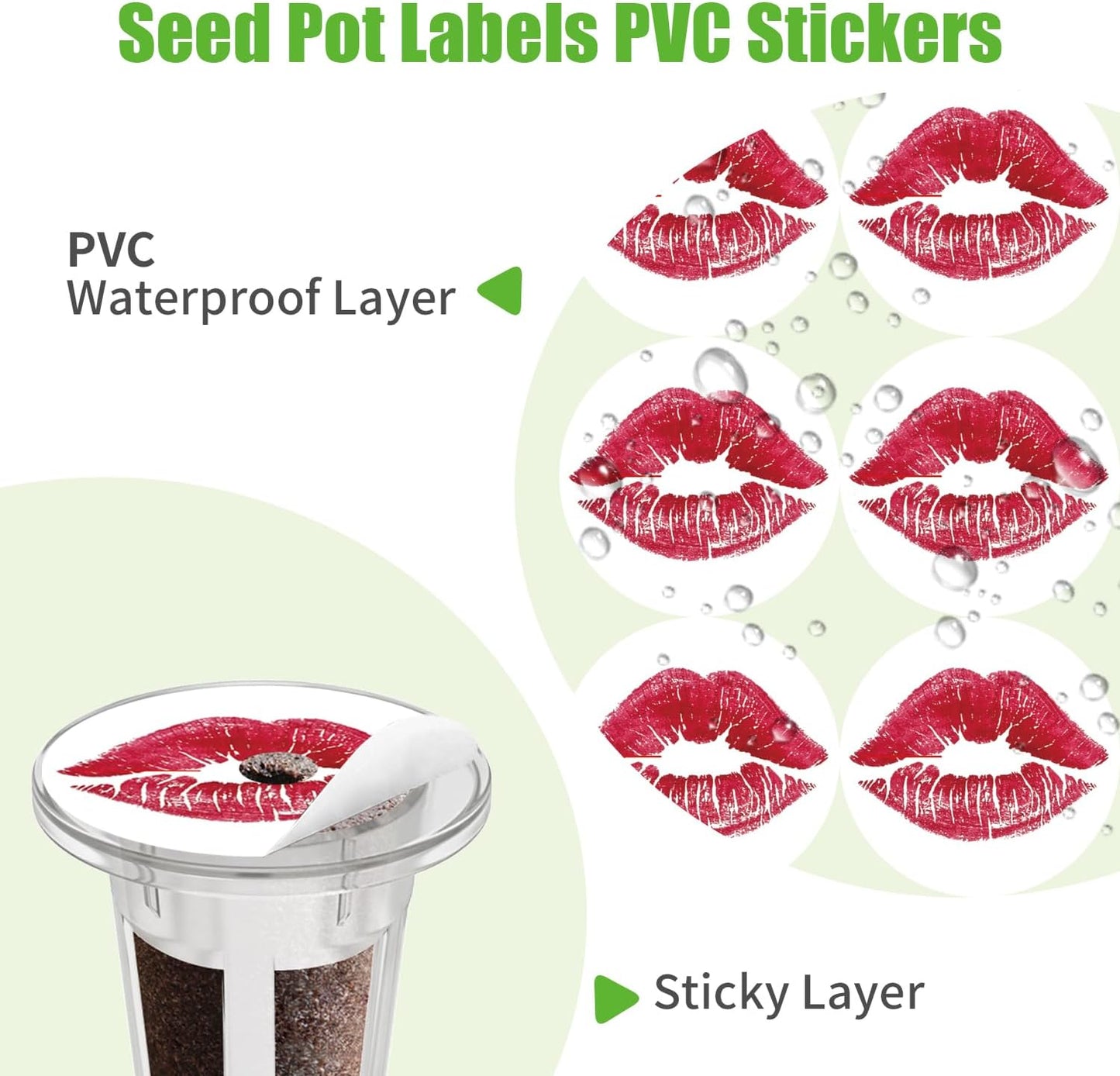 50pcs Grow Baskets for Indoor Hydroponics Supplies with 50pcs Seed Pod Label Stickers Aero Garden Replacement Kit for Smart Hydroponic Growing System