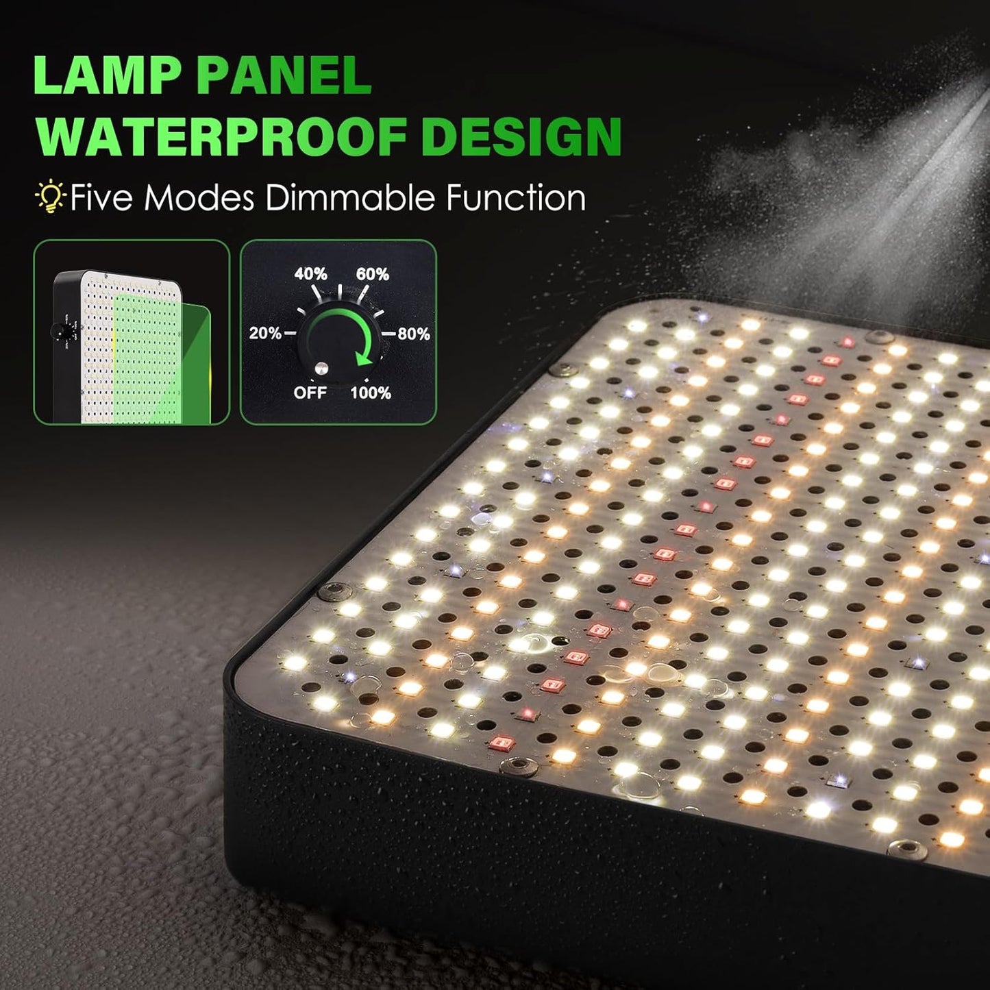 FOXGARDEN Upgrade 6000 Lumen LED Grow Light, Full Spectrum Hanging Plant Light with 5 Dimmable Settings, Dual Built-in Fans, and Extended-Length Design, Ideal for Seed Starting and Indoor Growing