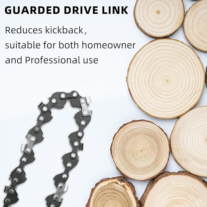 2 Pack 5 Inch Chainsaw Chain Low Kickback 5 Inch Chain Saw Chain Fit For WORX WG324, FASTCRAFT 2020X-L, 5" Replacement Chains Fits for 5" Electric Battery Powered Chainsaw