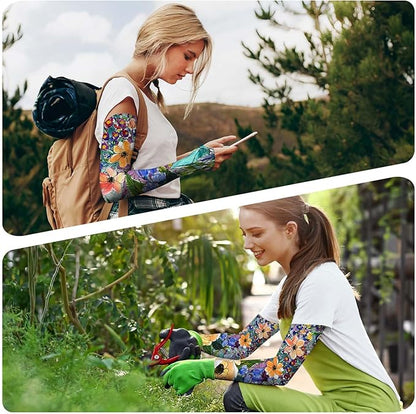 Gardening Sleeves for Women Farm Sun Protection Thorn Proof Cooling Arm Sleeves to Cover Arms for Garden Sports