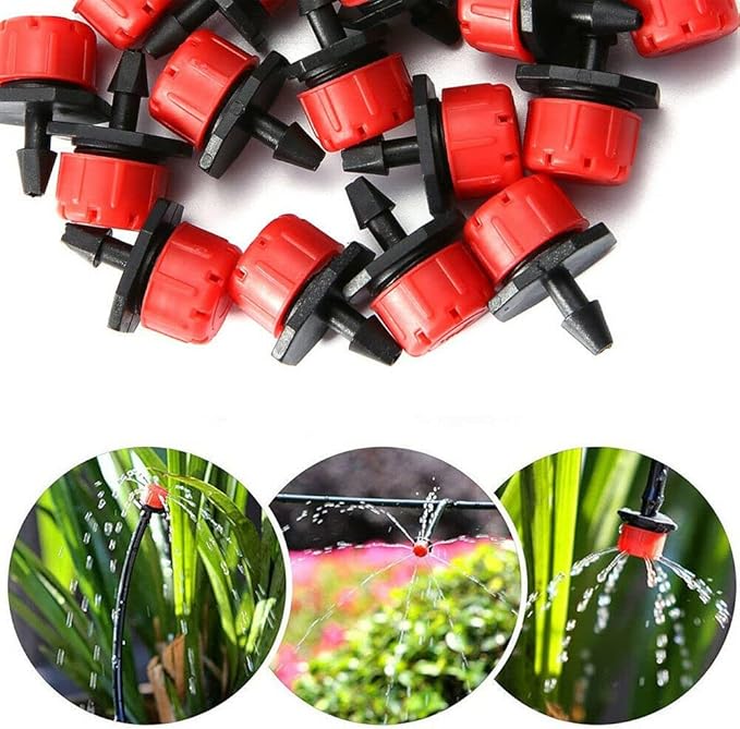 (50Meters+186pcs Set) Drip Irrigation Set DIY Garden Automatic Watering Watering Device Garden Greening Automatic Irrigation System (50M kit+Timer)