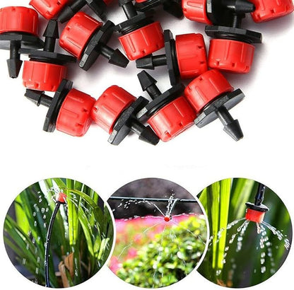 (50Meters+186pcs Set) Drip Irrigation Set DIY Garden Automatic Watering Watering Device Garden Greening Automatic Irrigation System (50M kit+Timer)