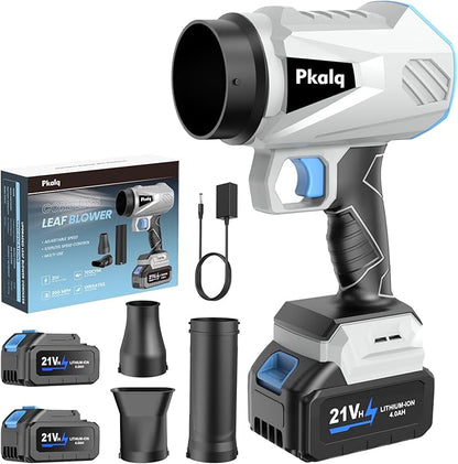 2025 Upgraded Leaf Blower Cordless - 800,000 RPM with 2 x 4.0Ah Batteries and Charger Electric Blowers for Lawn Care Yard Garage Leaves Dust or Snow Outdoor Tidying Portable Leaf Blower