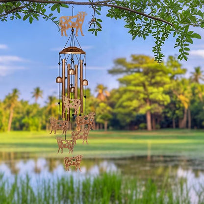 Cow Wind Chimes for Outside, Metal Windchimes Outdoors, Cow Gifts for Women/Men, Memorial/Birthday Gifts, Garden Decor for Outside, Patio or Yard, Durable Chimes for Outdoors