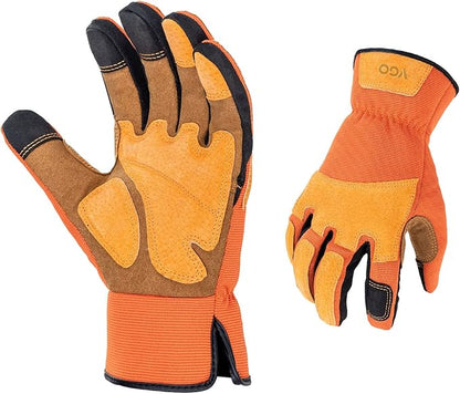 Vgo... 1-Pair Gardening Gloves Men, Safety Work Gloves, Puncture-proof, Thornproof, Touchscreen (SL7475)