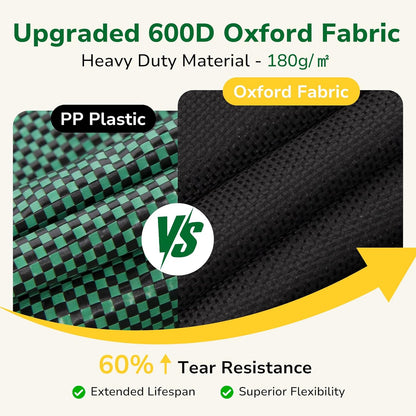 GreatBuddy Leaf Collector, Portable Lawn Bag, 26 Gallon Yard Waste Bag Oxford Fabric for Garden, Reusable Heavy Duty Dustpan Bag with Handles, Leaf Cleanup Tools for Debris, Grass and Trash