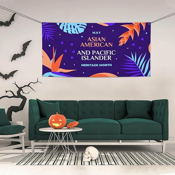 Asian Asian American and Pacific Islander Heritage Month Garden Flag 3 x 6 ft Outdoor Yard Banner Party Decoration Poster