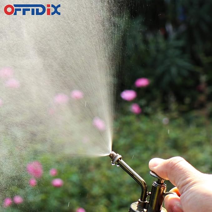 OFFIDIX Plant Mister,Glass Spray Bottle Small Watering Can Indoor 6.3" Tall Vintage Pumpkin Style Plastic Top Pump One Hand Mister Spray Bottle for Indoor Potted Plants (Olive Green)