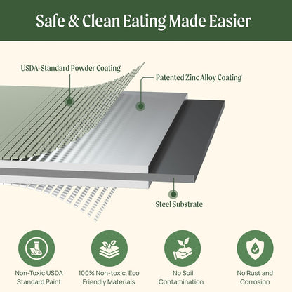 Vego garden 26" Extra Tall Raised Garden Bed Kits, 6 in 1 Modular Raised Planter Box for Vegetables Flowers Fruits Oval Metal Raised Garden-Modern Gray