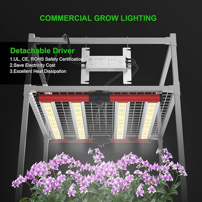 AGLEX 240W LED Grow Lights UV IR Grow Lights for Indoor Plants with 780PCS Diodes Daisy Chain Foldable & Dimmable Full Spectrum Commercial Hydroponic Growing Lamp 3x3/4x4 Grow Tent