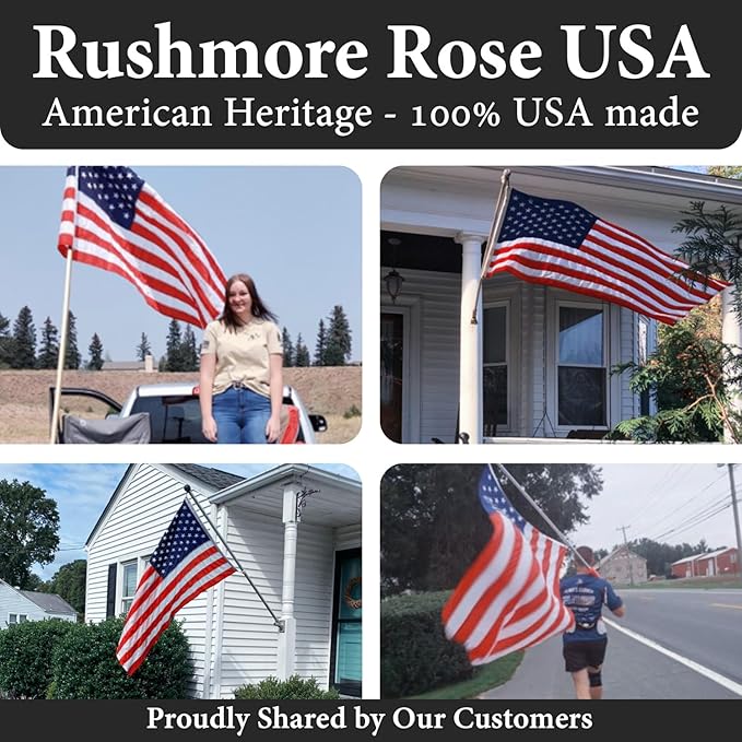 American Flags for Outside 6X10-100% MADE IN THE USA - Indestructible Heavy Duty Spun Polyester US Flag flags 6X10 outdoor-United States Flags Sewn Stripes and Embroidered Stars - FMAA Certified