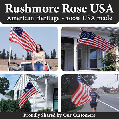 American Flags for Outside 6X10-100% MADE IN THE USA - Indestructible Heavy Duty Spun Polyester US Flag flags 6X10 outdoor-United States Flags Sewn Stripes and Embroidered Stars - FMAA Certified