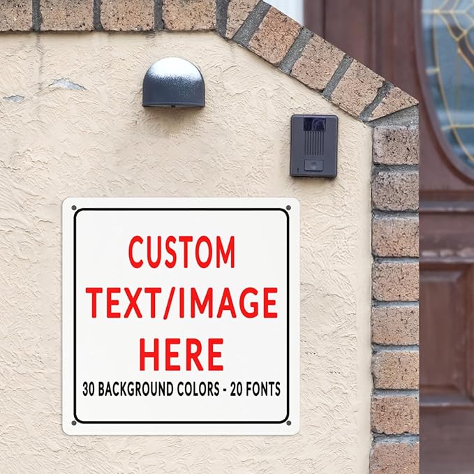 Custom Sign Personalized Custom Metal Sign, Customize For Office, Business, Workplace, Office, Home, Delivery Signs 12x12