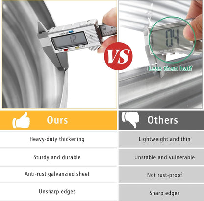 Garden Galvanized Raised Garden Bed Kit - Metal Planter Boxes for Vegetables/Herbs/Flowers, Heavy-Duty Steel Outdoor Garden Box with Reinforced Edges(3X3X1FT)