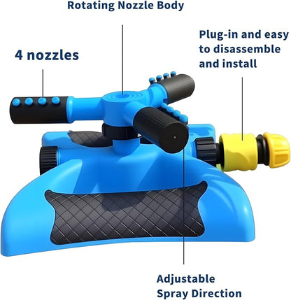 Sprinkler for Yard Rotary Garden Sprinkler, Large Coverage Lawn Watering System for Yards（Suitable for DN: 1/2 inch Pipes）