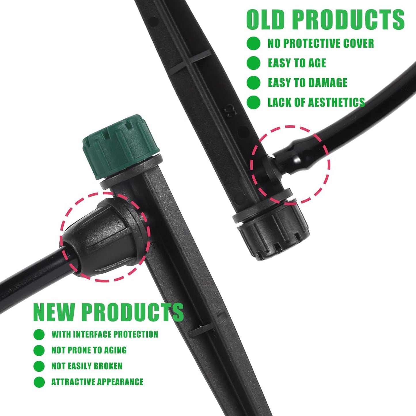 80pc Drip Irrigation Emitters for 1/4" Drip Tubing, Adjustable 360 Degree Automatic Drippers on 5.5" Arrow Stake for Garden Watering System