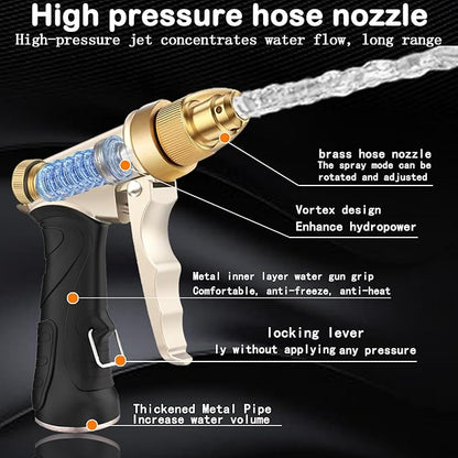 Heavy Duty High Pressure Garden Hose Nozzle, adjustable spraying mode Metal Water Hose Nozzle for Car Washing, Yard Plant Watering, Pets & Windows