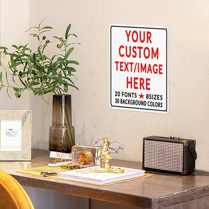Custom Sign Personalized Custom Metal Sign, Customize For Office, Business, Workplace, Office, Home, Delivery Signs 12x18